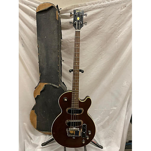 Gibson Vintage 1970 Gibson Les Paul Studio Bass Walnut Electric Bass Guitar Walnut