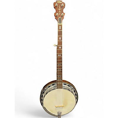 Vintage 1970s Aria 5 STRING BANJO Natural Banjo