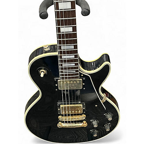 Vintage 1970s Aria LES PAUL CUSTOM Black Solid Body Electric Guitar Black