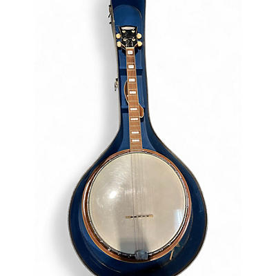 Vintage 1970s Bruno Conquerer Natural Banjo