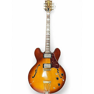 Vintage 1970s Electra 2281 Elvin Bishop Sunburst Hollow Body Electric Guitar