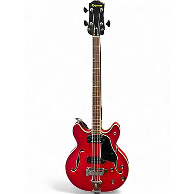 Vintage 1970s Epiphone 5120 Red Electric Bass Guitar