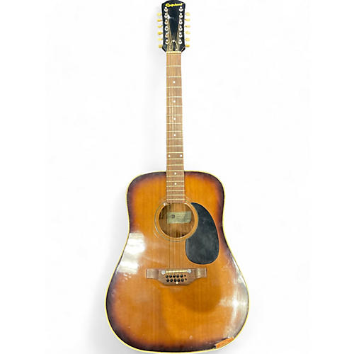 Epiphone Vintage 1970s Epiphone 6735 E 2 Tone Sunburst 12 String Acoustic Guitar 2 Tone Sunburst