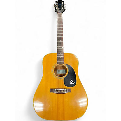 Vintage 1970s Epiphone FT145 NATURAL Acoustic Guitar