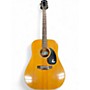 Vintage 1970s Epiphone FT145 NATURAL Acoustic Guitar NATURAL