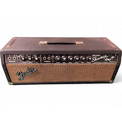 Vintage 1970s Fender Blackface Dual Showman Tube Guitar Amp Head