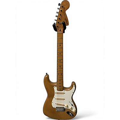 Vintage 1970s Fender Stratocaster Natural Solid Body Electric Guitar