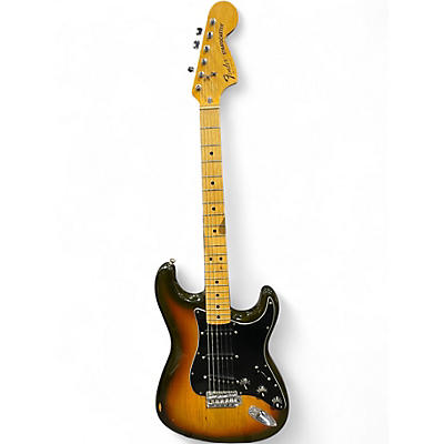 Vintage 1970s Fender Stratocaster Sunburst Solid Body Electric Guitar