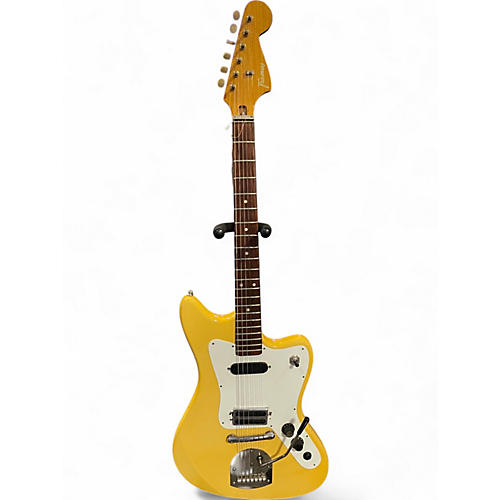 Vintage 1970s Framus Jr De Luxe Yellow Solid Body Electric Guitar Yellow