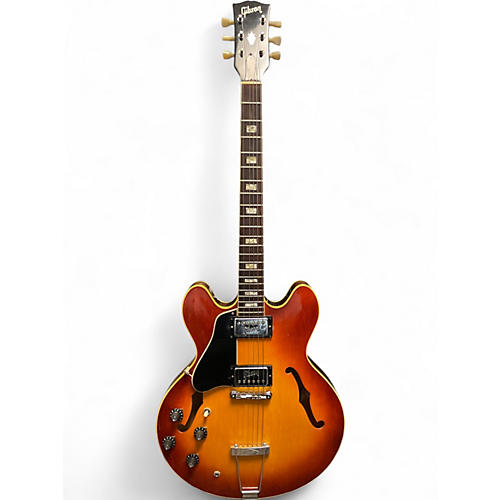Vintage 1970s Gibson ES335TD 2 Color Sunburst Hollow Body Electric Guitar 2 Color Sunburst