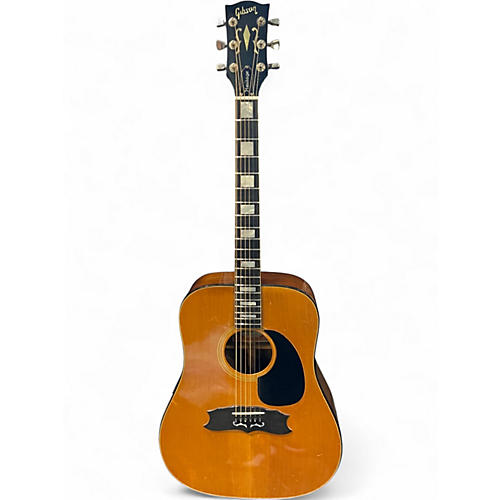 Vintage 1970s Gibson Heritage Custom Natural Acoustic Guitar Natural