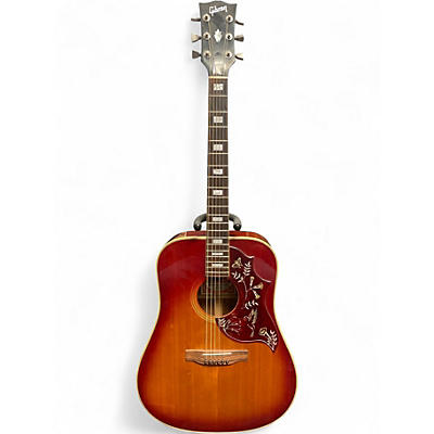 Vintage 1970s Gibson Hummingbird Custom Cherry Sunburst Acoustic Guitar