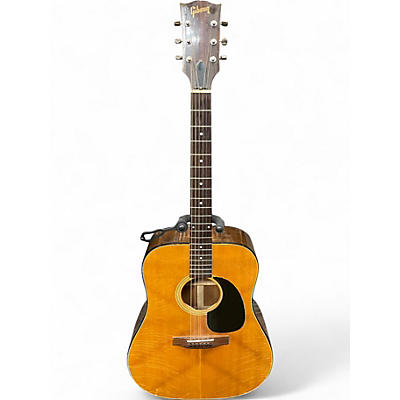 Vintage 1970s Gibson J-50 Deluxe  Natural Acoustic Guitar