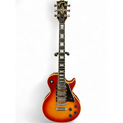 Vintage 1970s Gibson Les Paul Custom Sunburst Solid Body Electric Guitar
