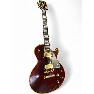 Vintage 1970s Gibson Les Paul Custom Wine Red Solid Body Electric Guitar