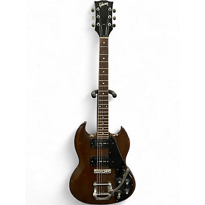Vintage 1970s Gibson SG Pro Brown Solid Body Electric Guitar