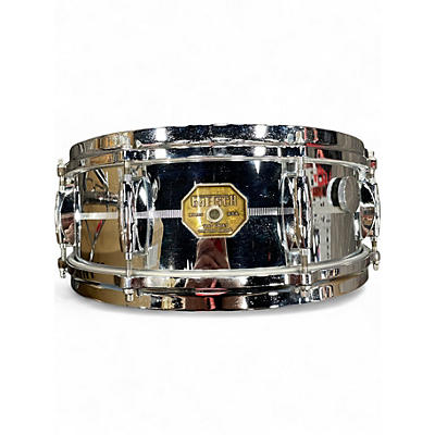 Vintage 1970s Gretsch Drums 5X14 Model 4160 Chrome Over Brass Chrome Drum