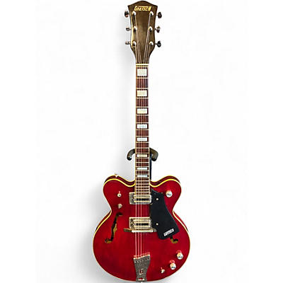 Vintage 1970s Gretsch Guitars 7566 Streamliner Cherry Hollow Body Electric Guitar