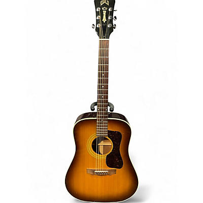 Vintage 1970s Guild D40 Sunburst Acoustic Guitar
