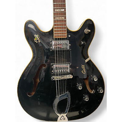 Vintage 1970s Guild SF IV Black Hollow Body Electric Guitar