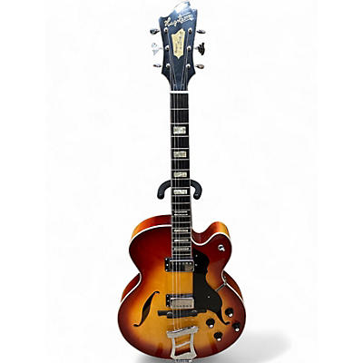 Vintage 1970s Hagstrom D'Aquisto Sunburst Hollow Body Electric Guitar