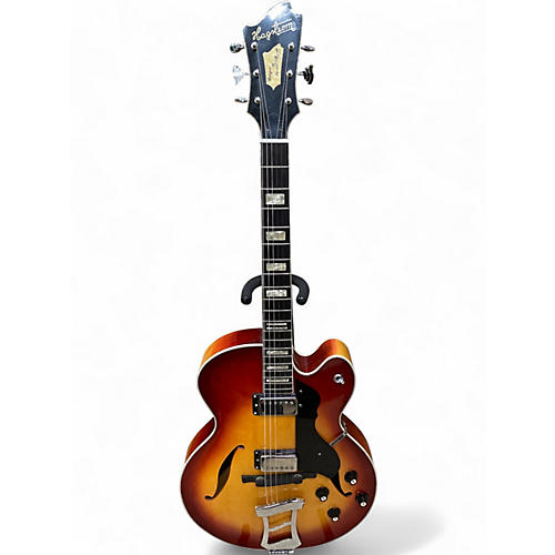 Vintage 1970s Hagstrom D'Aquisto Sunburst Hollow Body Electric Guitar Sunburst