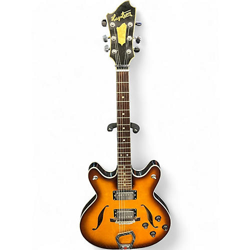 Vintage 1970s Hagstrom viking sunburst Hollow Body Electric Guitar sunburst