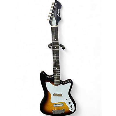 Vintage 1970s Harmony Electric Guitar 2 Tone Sunburst Solid Body Electric Guitar