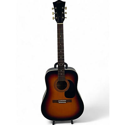 Vintage 1970s Hofner 490G 3 Color Sunburst Acoustic Guitar