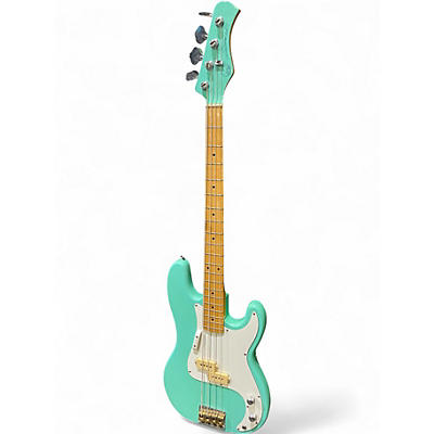 Vintage 1970s Hondo Deluxe Series 830 Seafoam Green Electric Bass Guitar