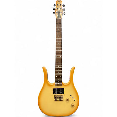 Vintage 1970s Hondo guitarlan Yellow Solid Body Electric Guitar