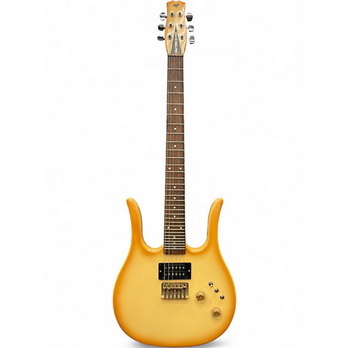 Vintage 1970s Hondo guitarlan Yellow Solid Body Electric Guitar Yellow