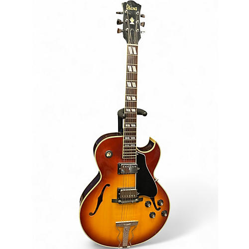 Vintage 1970s Ibanez 2355 2 Color Sunburst Hollow Body Electric Guitar 2 Color Sunburst