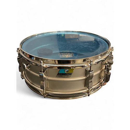 Vintage 1970s Ludwig 14in Acrolite Snare Silver Drum Silver 33