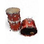 Vintage 1970s Ludwig 3 Piece 3 Piece Red Mahogany Drum Kit Red Mahogany