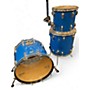 Vintage 1970s Ludwig 3 Piece Classic Maple Royal Blue Drum Kit Royal Blue