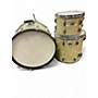 Vintage 1970s Ludwig 3 Piece Olive Badge White Marine Pearl Drum Kit White Marine Pearl