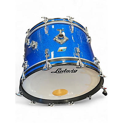 Vintage 1970s Ludwig 3 Piece Super Classic BLUE SPARKLE Drum Kit