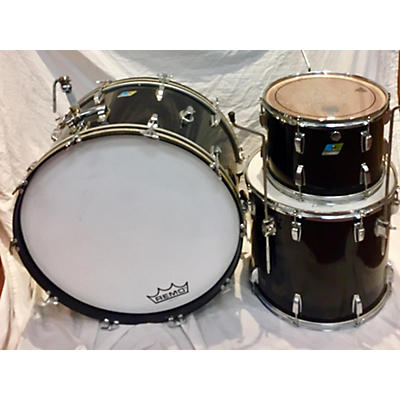 Ludwig Vintage 1970s Ludwig 3 piece CLASSIC MAPLE 1970S Black Drum Kit