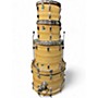Vintage 1970s Ludwig 4 Piece Butcher Block Natural Drum Kit Natural