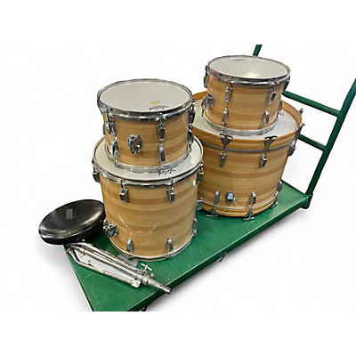 Vintage 1970s Ludwig 4 Piece Butcher Block Vintage Blonde Drum Kit