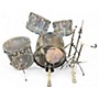Vintage 1970s Ludwig 4 Piece Vistalite Clear Drum Kit Clear