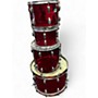 Vintage 1970s Ludwig 4 Piece Vistalite Red Drum Kit Red