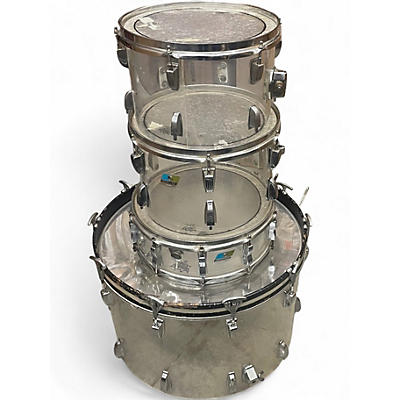 Vintage 1970s Ludwig 4 Piece vistalite acrylic clear kit Clear Drum Kit