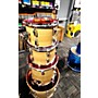 Vintage Ludwig Vintage 1970s Ludwig 4 piece Butcher Block Natural Drum Kit Natural