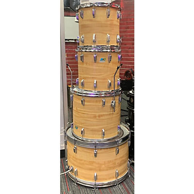 Ludwig Vintage 1970s Ludwig 4 piece PRO BEAT BUTCHER BLOCK Natural Drum Kit