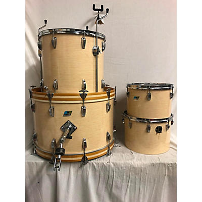 Vintage 1970s Ludwig 4 piece Pro Beat Natural Drum Kit