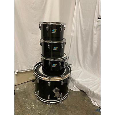 Ludwig Vintage 1970s Ludwig 4 piece Vistalite Black Drum Kit