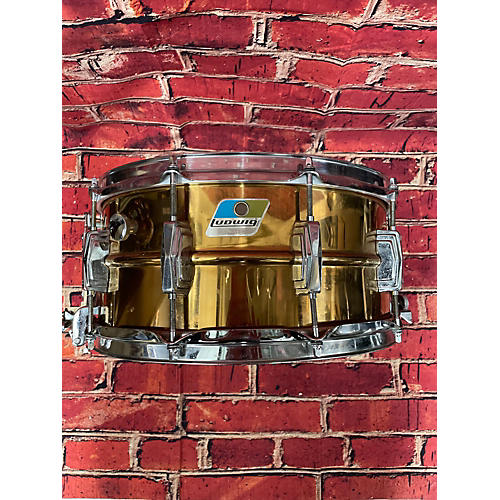 Ludwig Vintage 1970s Ludwig 6.5X14 Super Sensitive Snare Drum Brass Brass 15