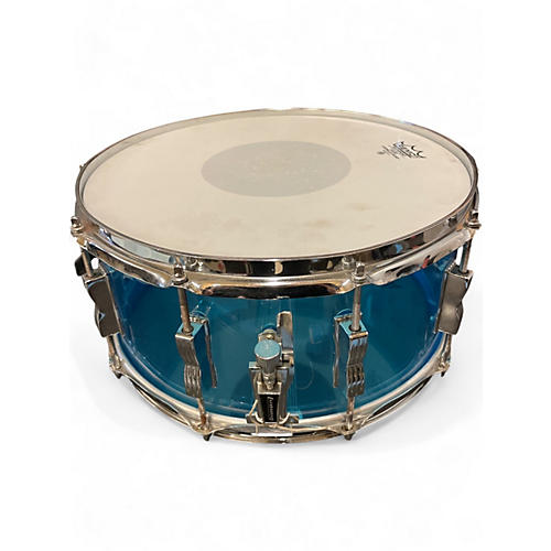 Vintage 1970s Ludwig 6X14 Vistalite Snare Blue Drum Blue 13